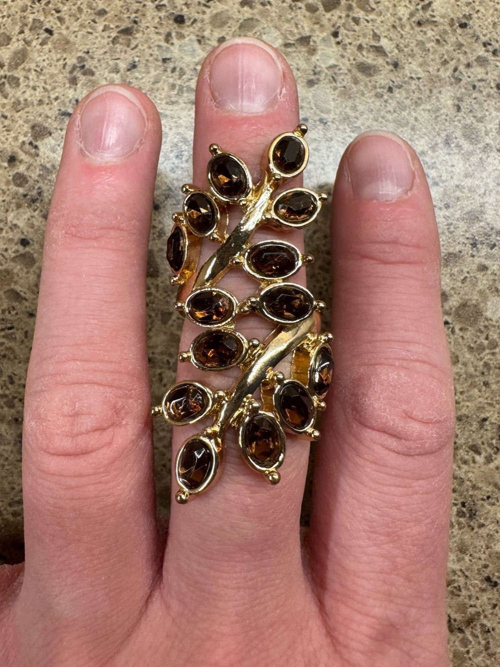 Banana Republic Gold Leaf Statement Ring